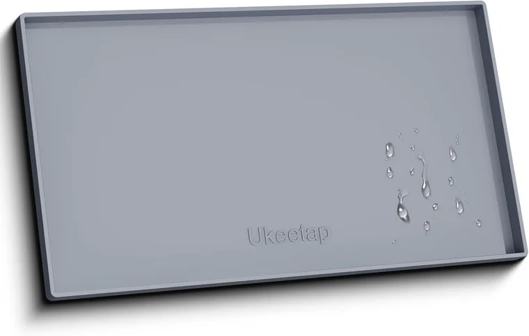 Extra Thick Waterproof Silicone Mat, 22 x 22 in, Grey